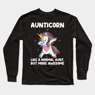 Aunticorn | Like A Normal Aunt Only Awesome Dabbing Unicorn Long Sleeve T-Shirt